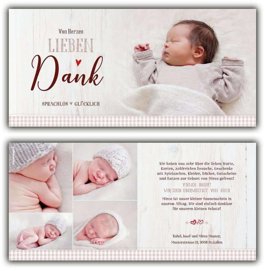 Dankeskarte Geburt Kartendings Ch Baby Dankeskarten Baby Gluckwunsche Dankeskarte Geburt