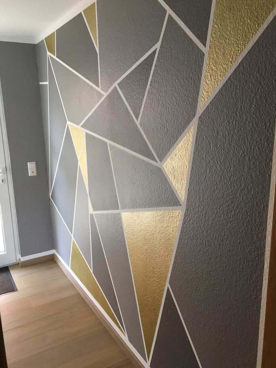 Geometrisches Wand Design Wand Muster Wand Muster Bedroom Wall Designs Bedroom Wall Paint Bedroom Wall