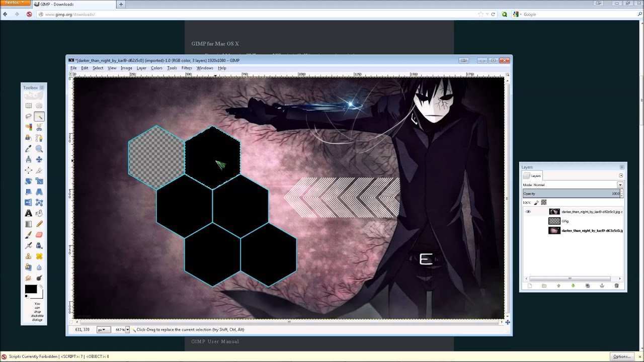 Drawing Hexagons To An Image Hexagonizing Using Gimp Youtube