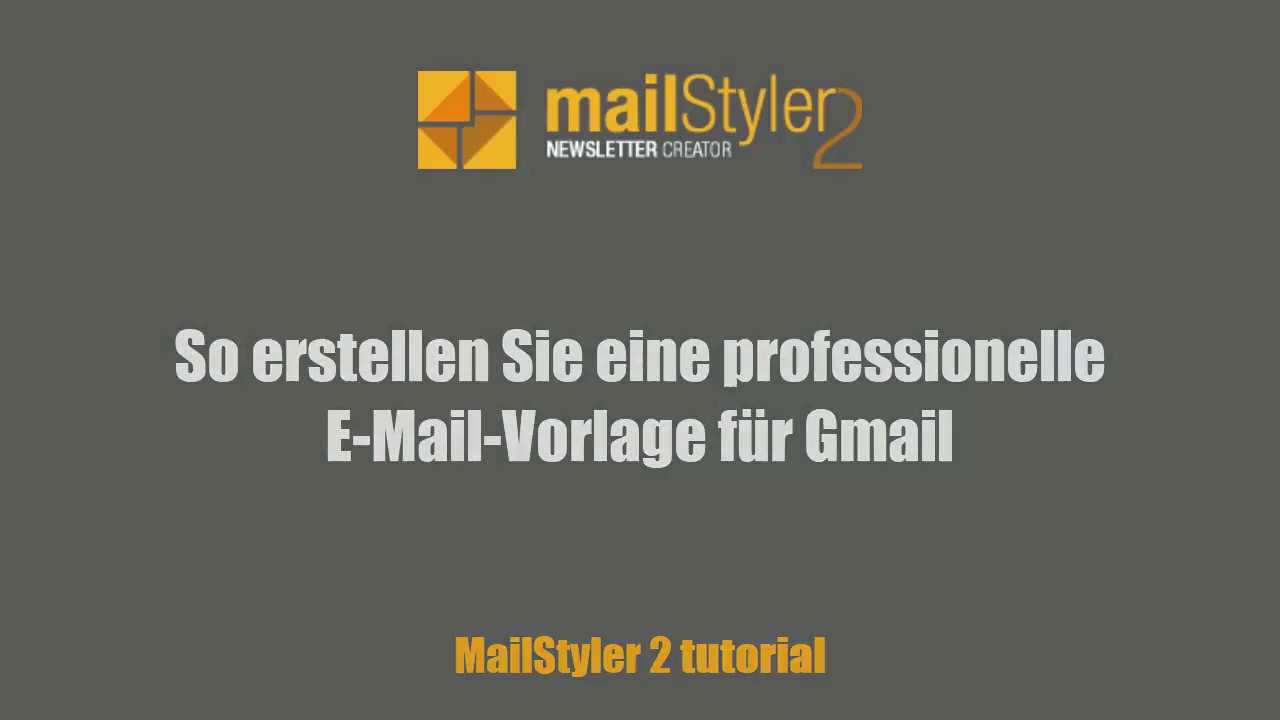 So Erstellen Sie Eine Professionelle E Mail Vorlage Fur Gmail Youtube