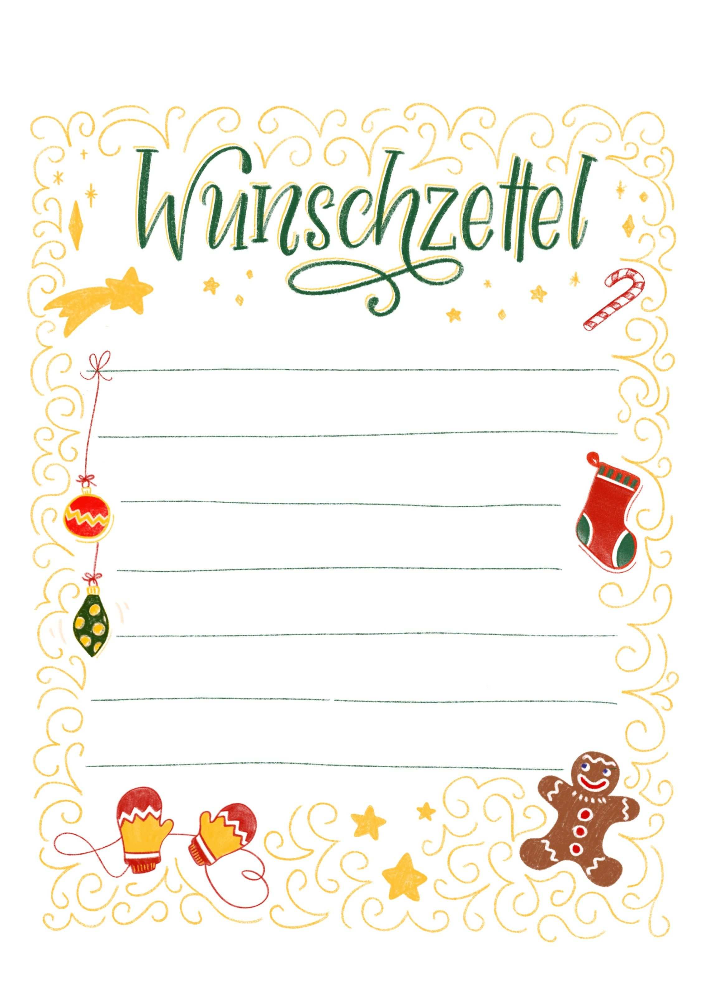 Wunschzettel Vorlage Zum Ausdrucken Bunte Galerie Wunschliste Weihnachten Brief Ans Christkind Weihnachtskarte Grusse