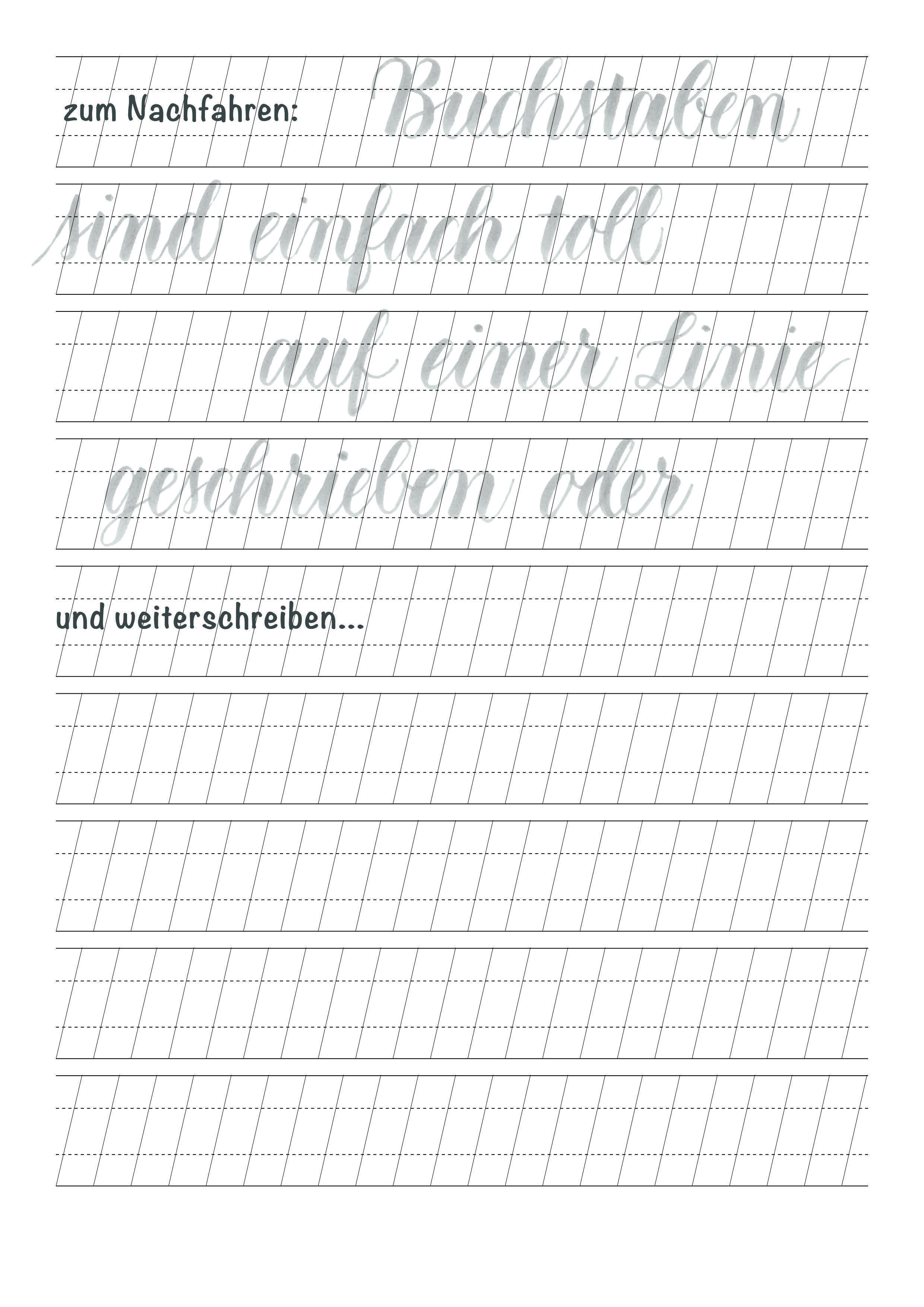 Lettering Ubungsblatt Typografie Und Handlettering Lettering Lettering Lernen