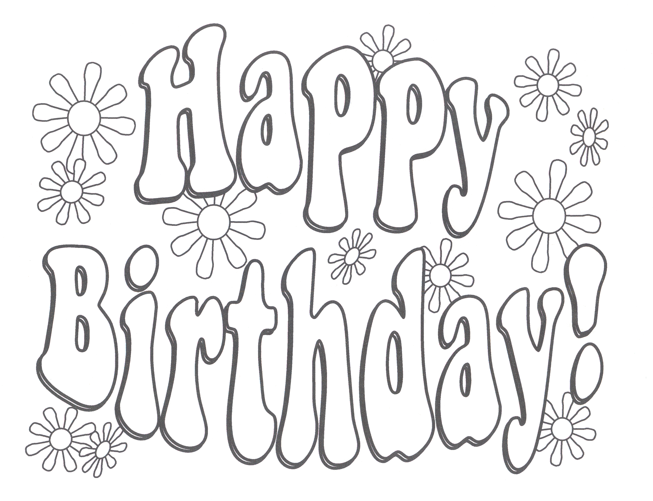Pin By Jolene On Words Happy Birthday Coloring Pages Happy Birthday Printable Coloring Birthday Cards