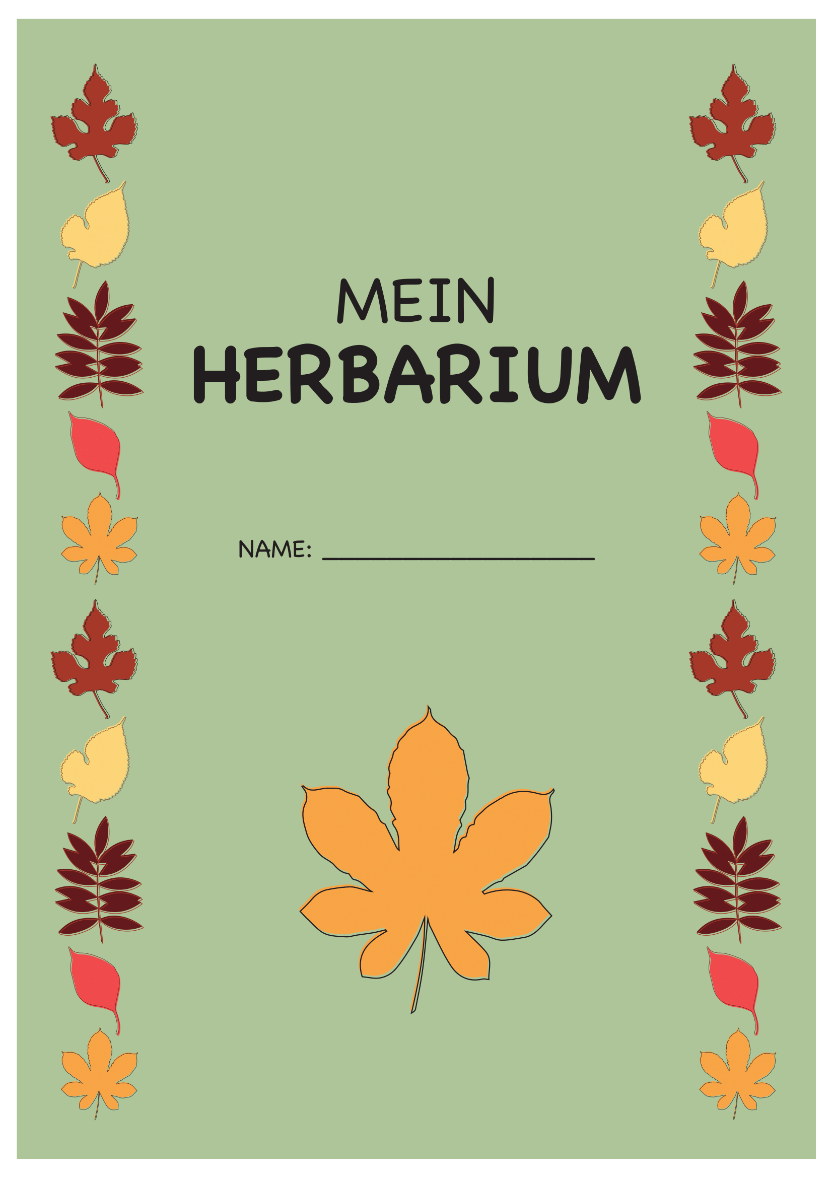 Deckblatt Herbarium 3 Deckblatt Vorlage Deckblatt Schule Deckblatt