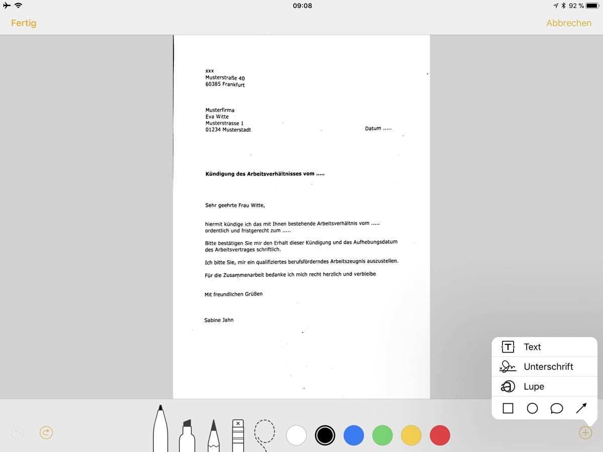 Ios 11 Dokumente Mit Notiz App Scannen Und Unterschreiben