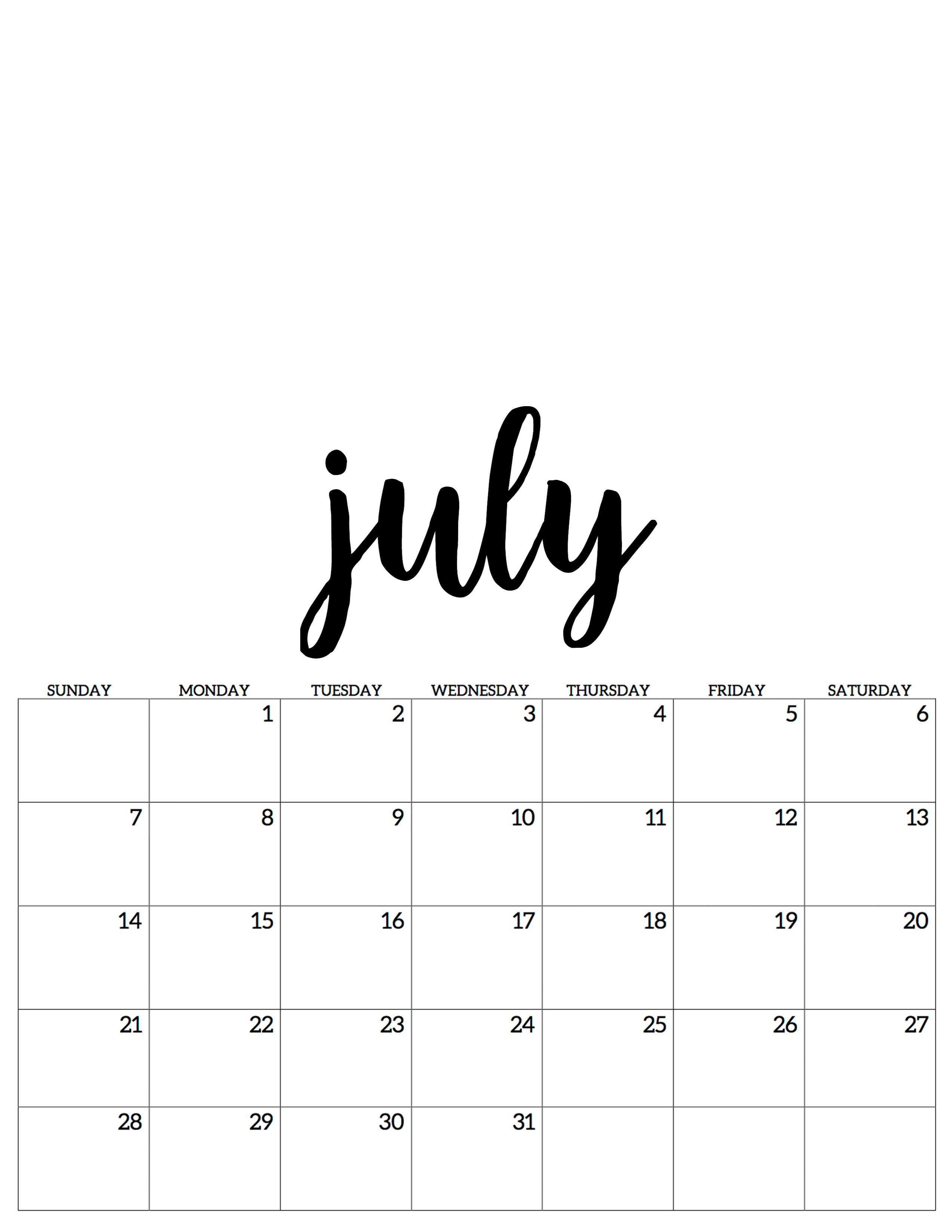 July Juli Kalender Calendar 2019 Juli Kalender 2019 Kalender Kalender