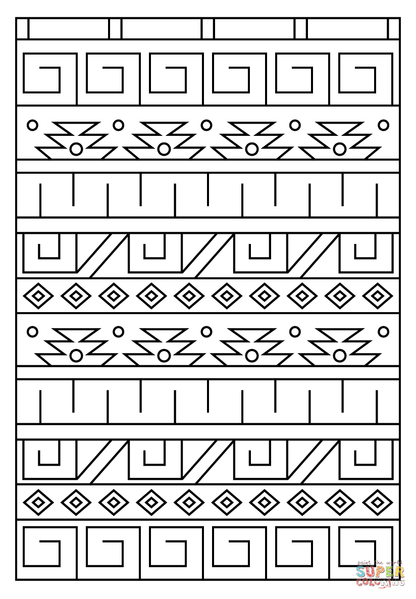 Ausmalbild Inka Muster Ausmalbilder Kostenlos Zum Ausdrucken