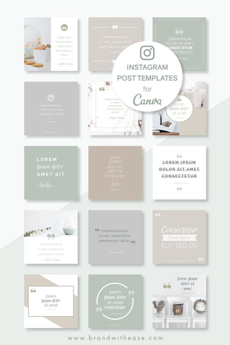 Instagram Post Templates Canva Templates Social Media Etsy Instagram Post Template Instagram Template Design Instagram Feed Layout