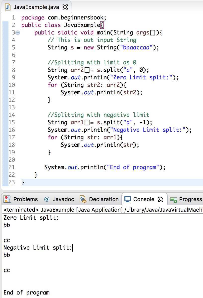 Java String Split Method With Examples