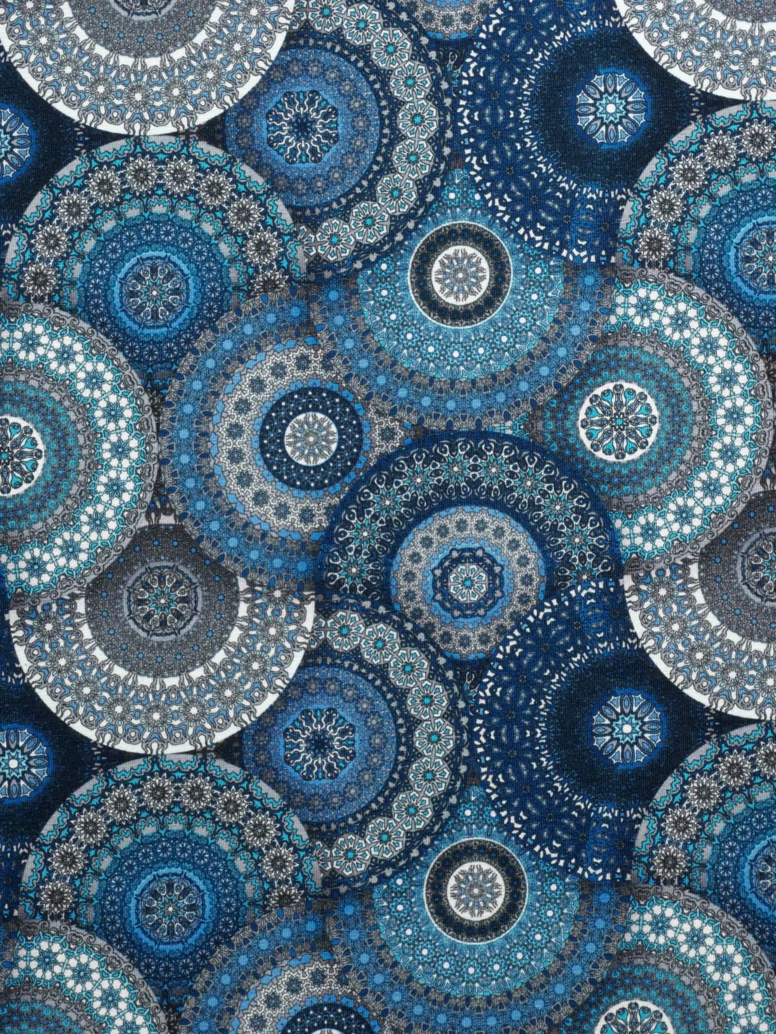 Jersey Stoff Blaue Mandalas Mandala Orientalisch Mystisch Meditation Mandala Quilts Decor