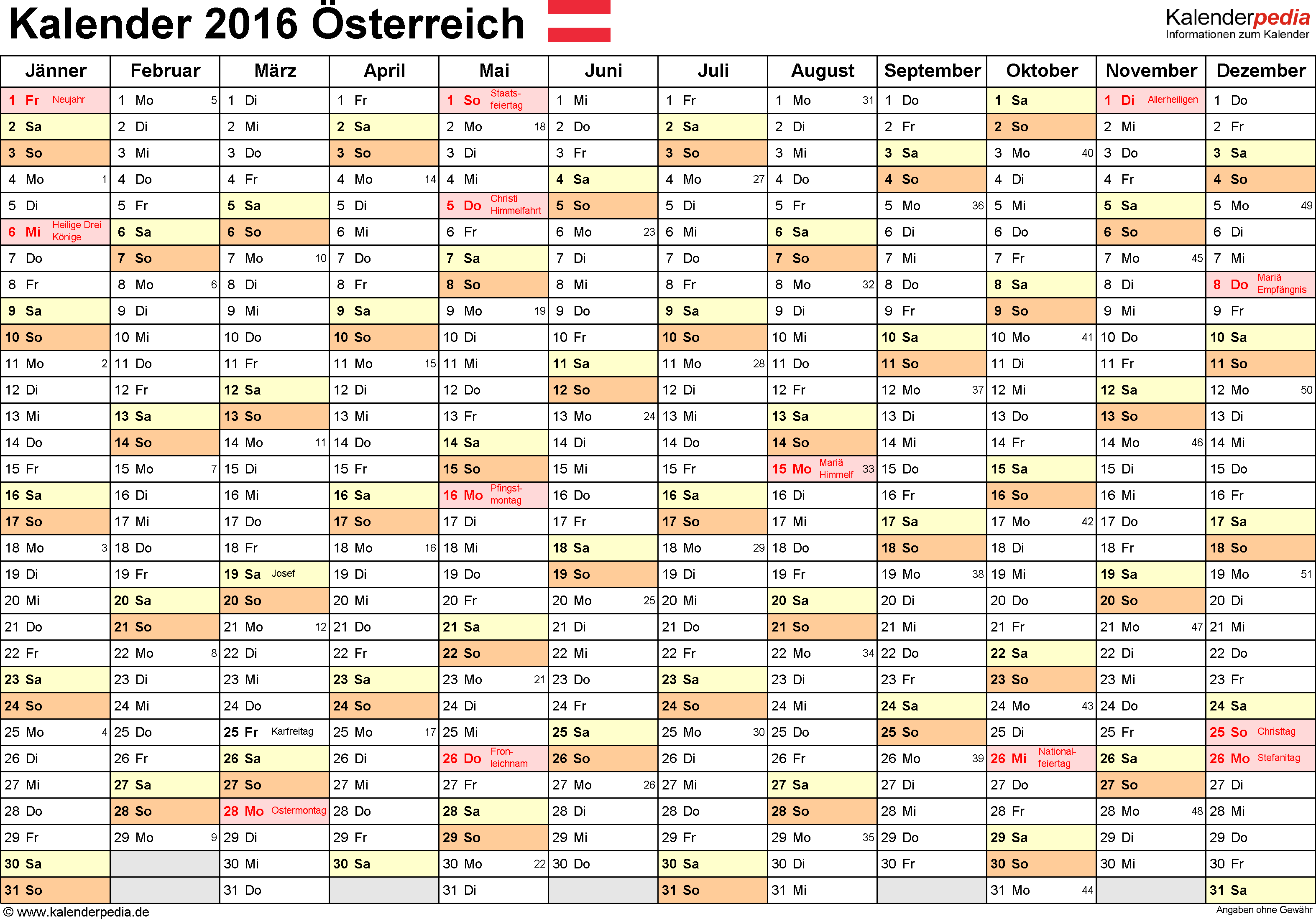 Vorlage 2 Kalender 2016 Fur Excel Querformat 1 Seite Monate Nebeneinander Kalender Kalender Vorlagen Kalenderideen