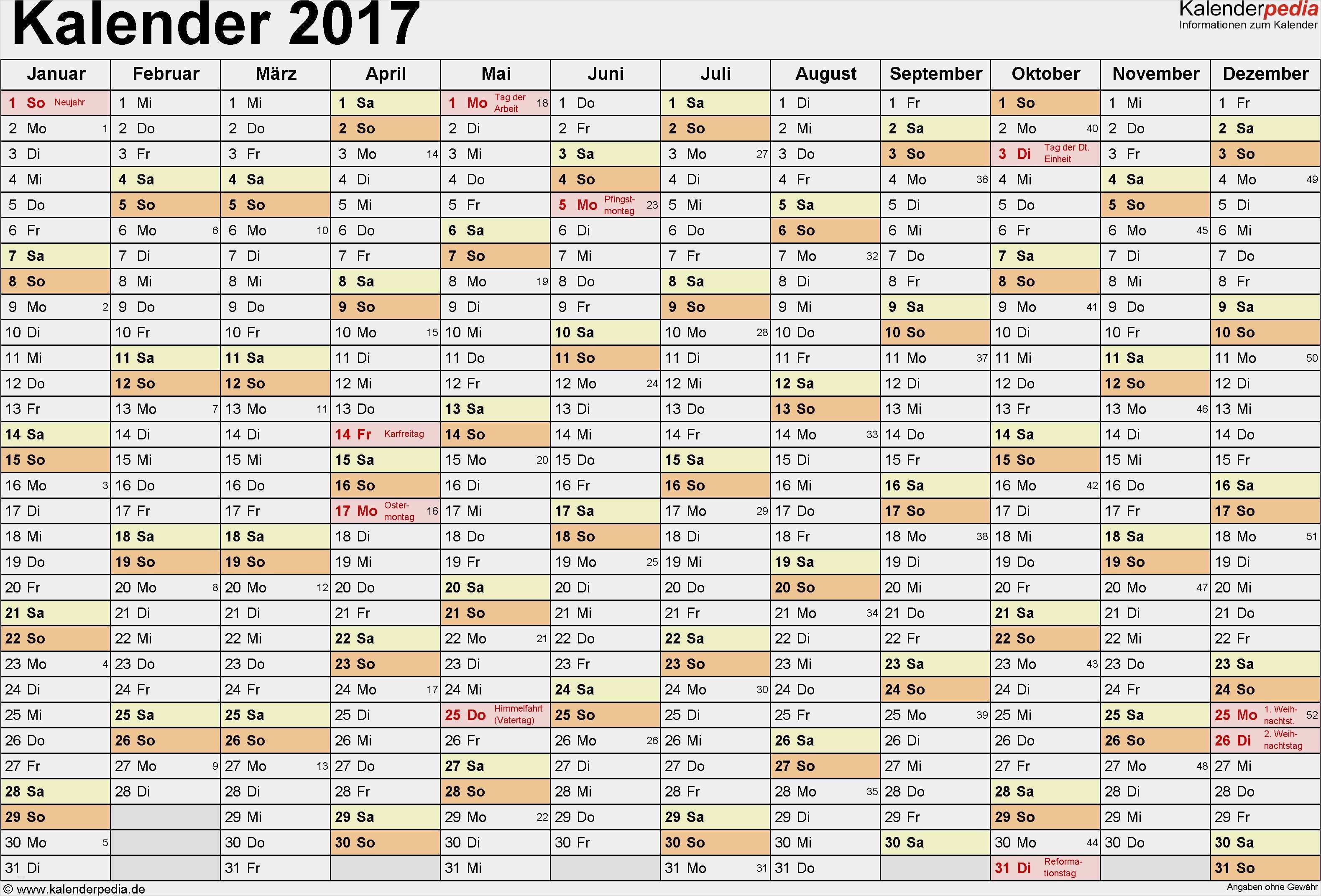 30 Schon Excel Vorlage Kalender 2017 Vorrate In 2020 Kalender 2017 Vorlagen Kalender