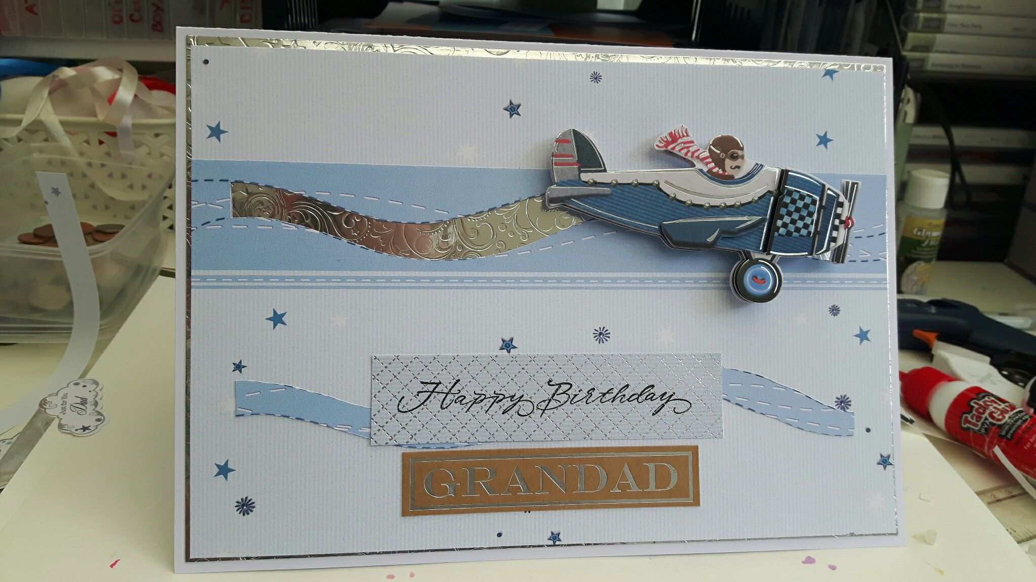 Kanban Crafts Cherished Occasions Collection Sliding Aeroplane Greeting Card A4 Is Size And Sliding Works With Images Kanban Crafts Themed Cards Arts And Crafts Supplies