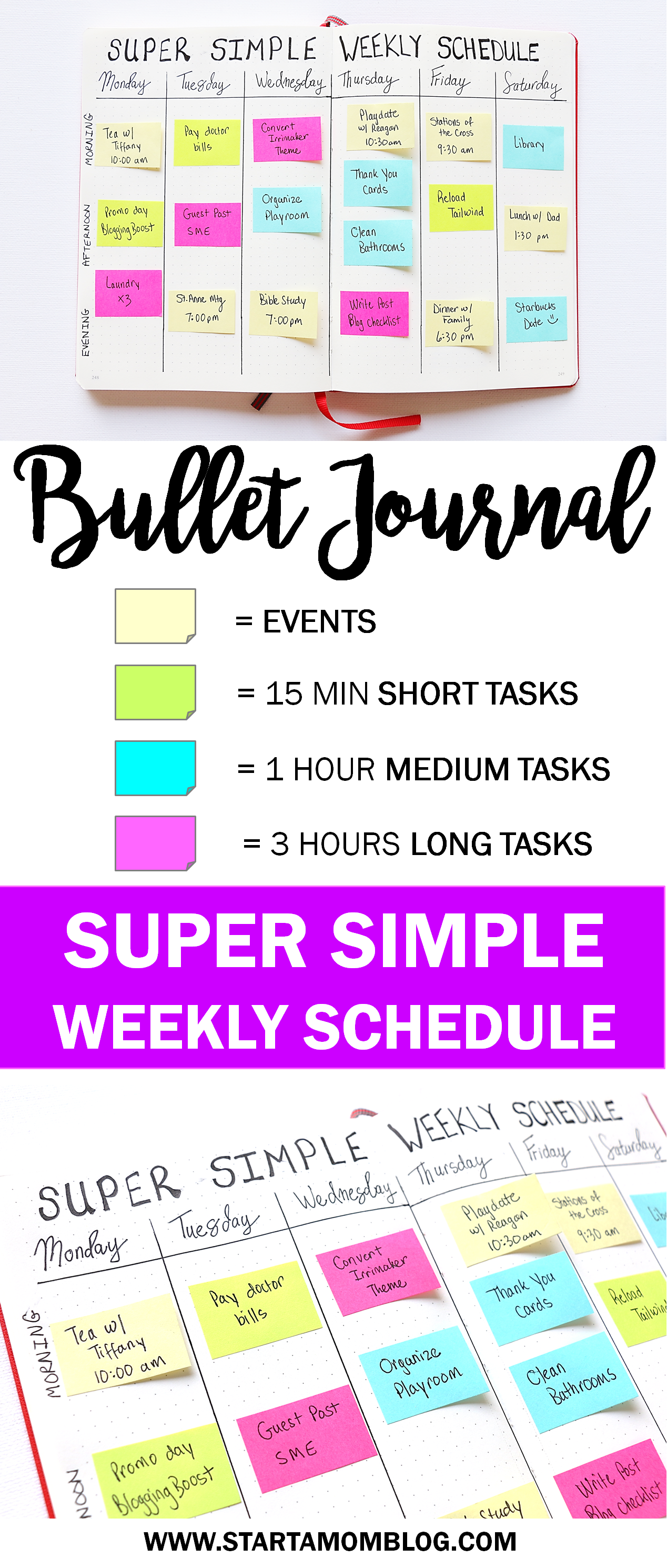 Super Simple Weekly Schedule To Get Stuff Done Start A Mom Blog Planner Bullet Journal Atividades Manuais Agendas