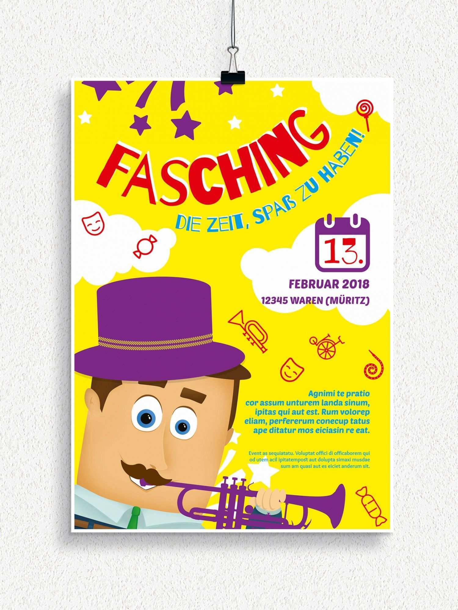 Plakat Und Flyervorlagen Fur Karneval Und Fasching Einladung Kindergeburtstag Einladungskarten Kindergeburtstag Kindergeburtstag