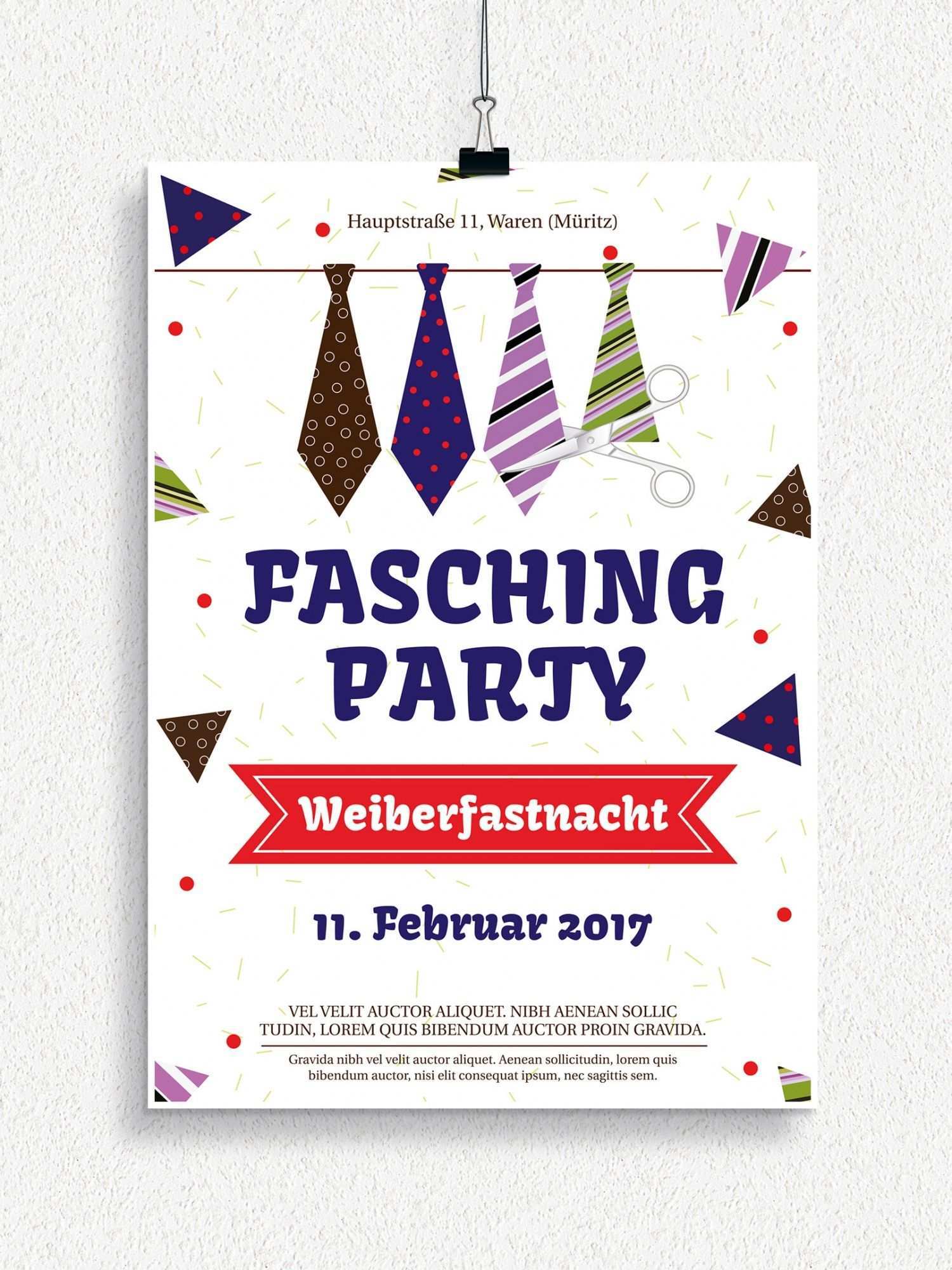 Plakat Und Flyervorlagen Fur Karneval Und Fasching Flyer Vorlage Karneval Fasching