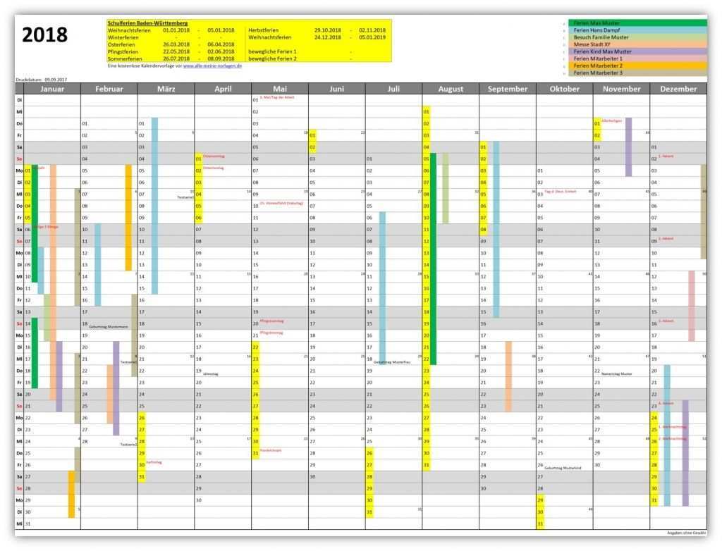 Mit Dieser Kostenlosen Excel Vorlage Eines Jahreskalenders Erstellst Du Im Handumdrehen Deine Personliche Jahre Excel Vorlage Kalender Vorlagen Jahres Kalender