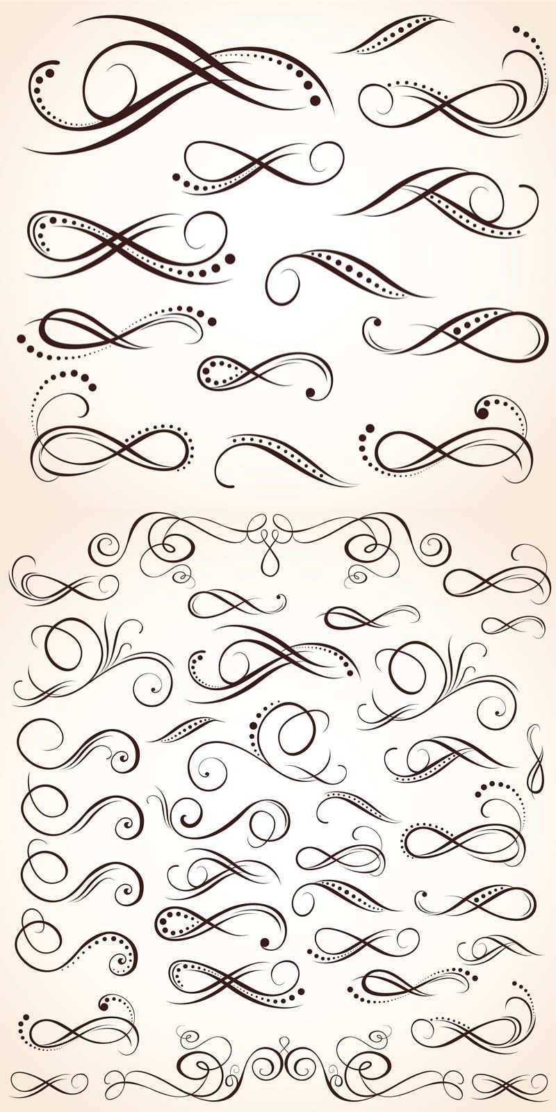 Ornate Swirls Vector Infinite Tattoo Tattoo Pattern Ornate Swirl