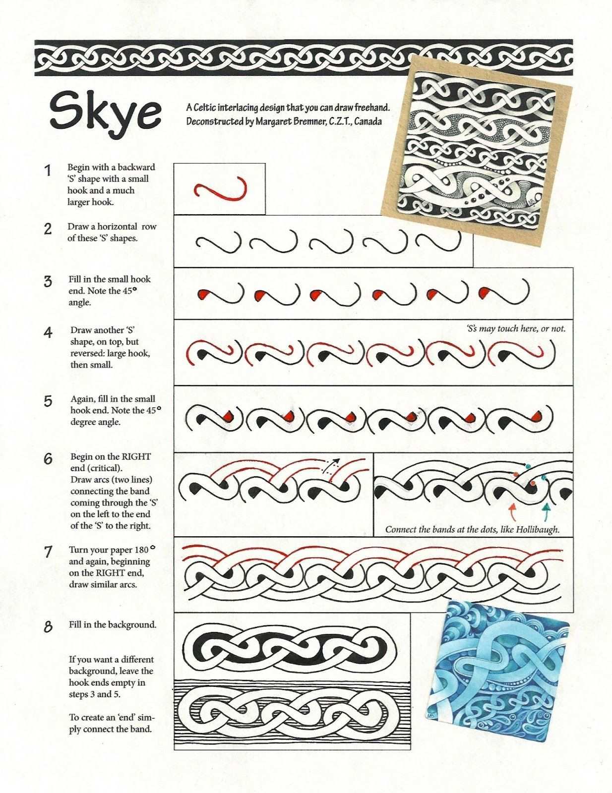 Enthusiastic Artist Zentangle Muster Keltische Designs Zentangle