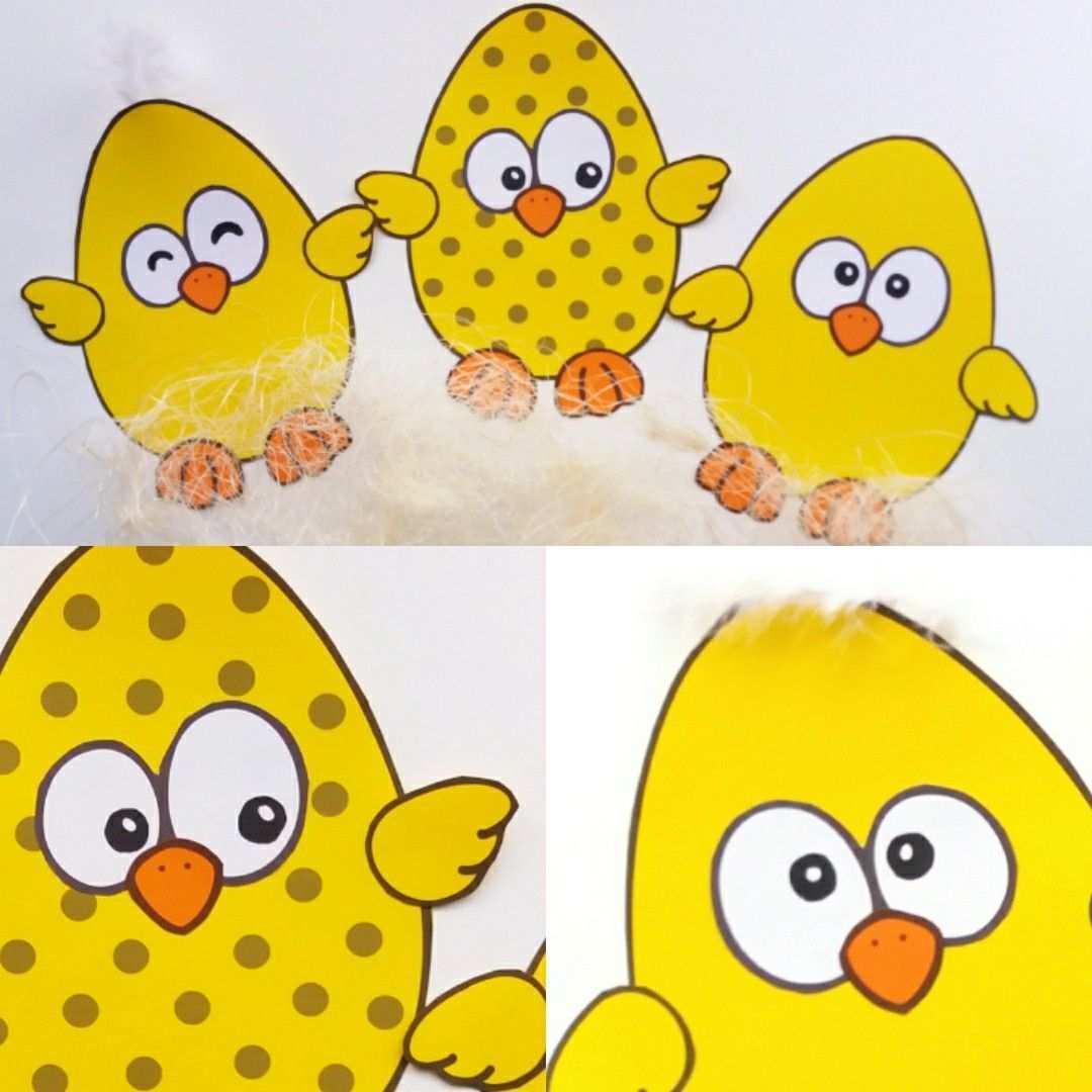 Ostern Crazy Chicks Bastelvorlage Kuken Ei Bauernhof Unterrichtsmaterial In Den Fachern Fachubergreifendes Kita Kunst Bastelvorlagen Basteln Und Ostern Malen