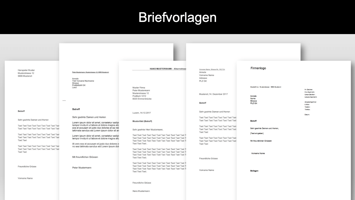 Briefvorlage Schweiz Sichtfenster Links Rechts Kostenlos Downloaden