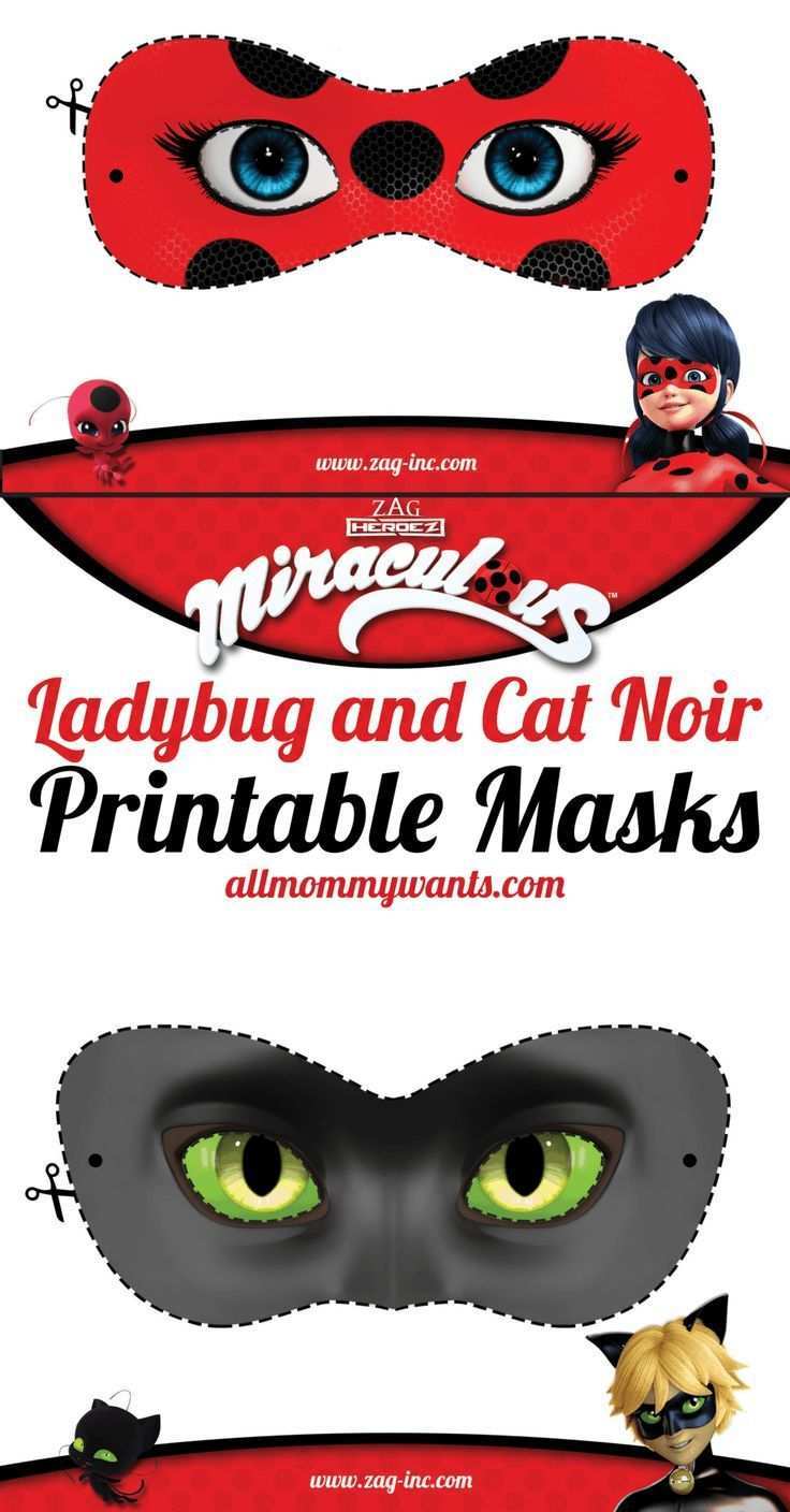 Printables Miraculous Adventures Of Ladybug And Cat Noir Masks Adventures Cat Ladybug Masks Mi Lady Bug Kinderkostum Selber Machen Marienkafer Handwerk
