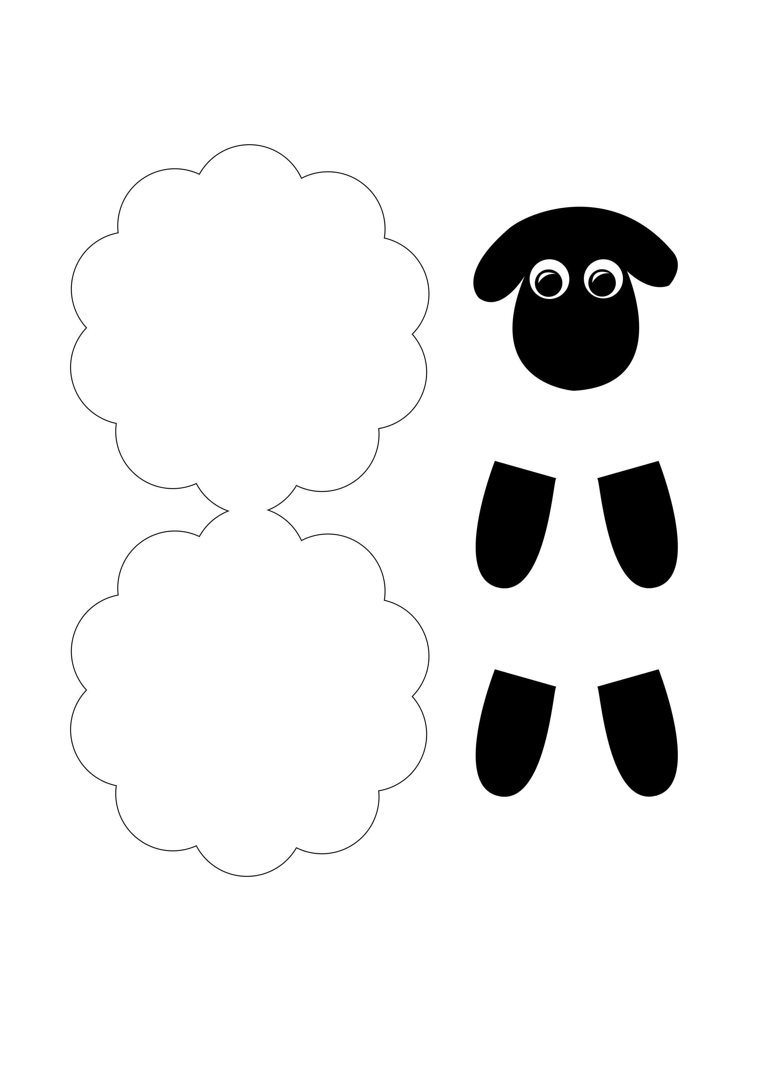 Schaf Schablone Zum Basteln Schafe Basteln Kostenlose Schablonen Schaf Kindergarten