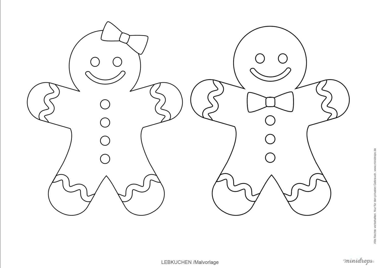 Lebkuchen Printables Zum Ausdrucken Minidrops Weihnachtskarten Basteln Ausmalbilder Weihnachten Basteln