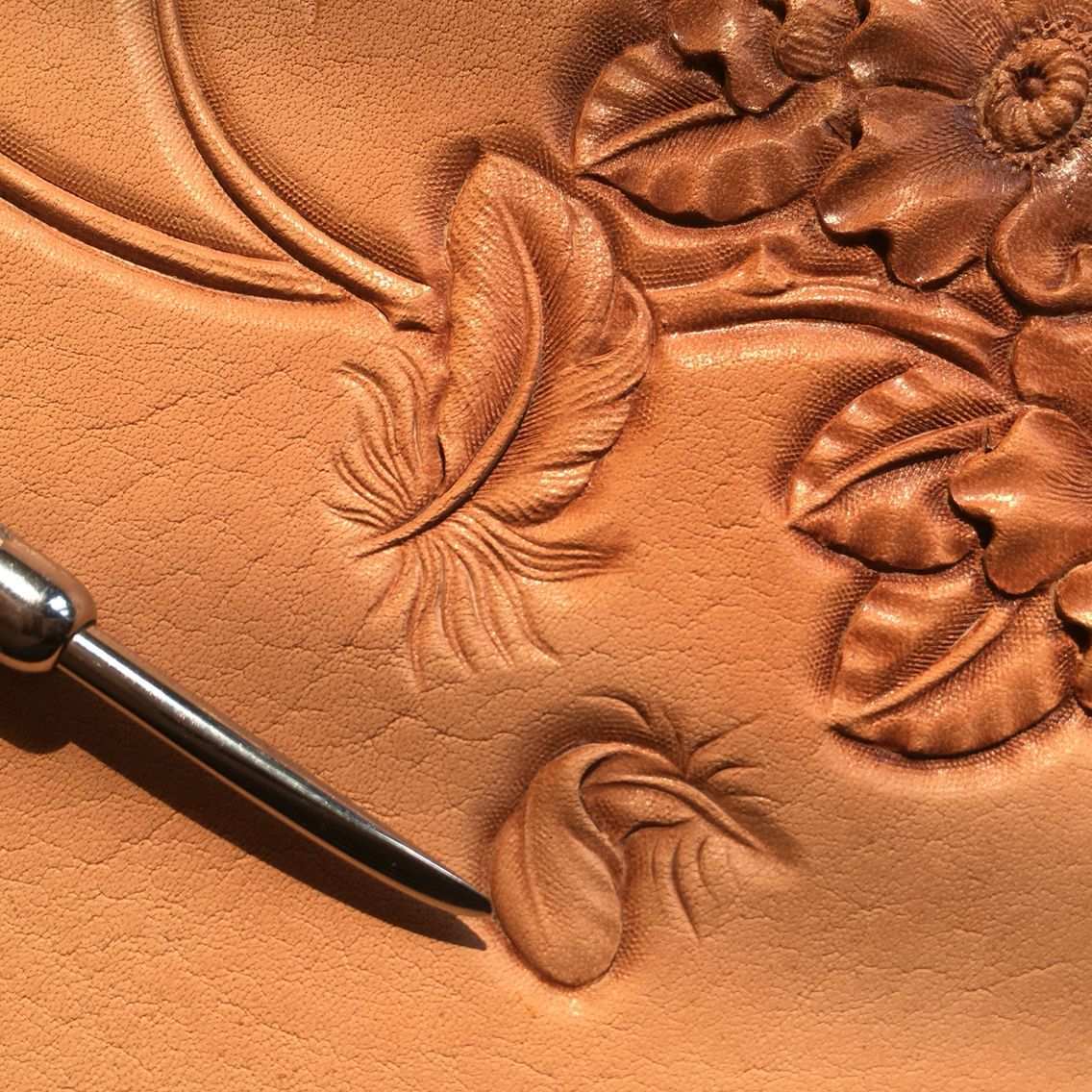 Flowers And Feathers Leather Working Leather Handmade Leather Tooling