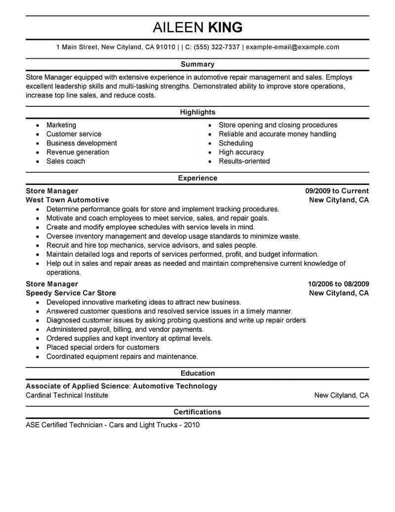 Resume Examples Management Resume Templates In 2020 Resume Skills Resume Examples Good Resume Examples