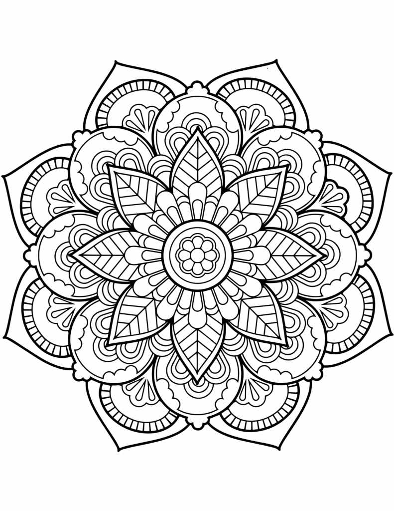 Garden Inspiration Mandala Coloring Pages Flower Coloring Pages Mandala Coloring Books