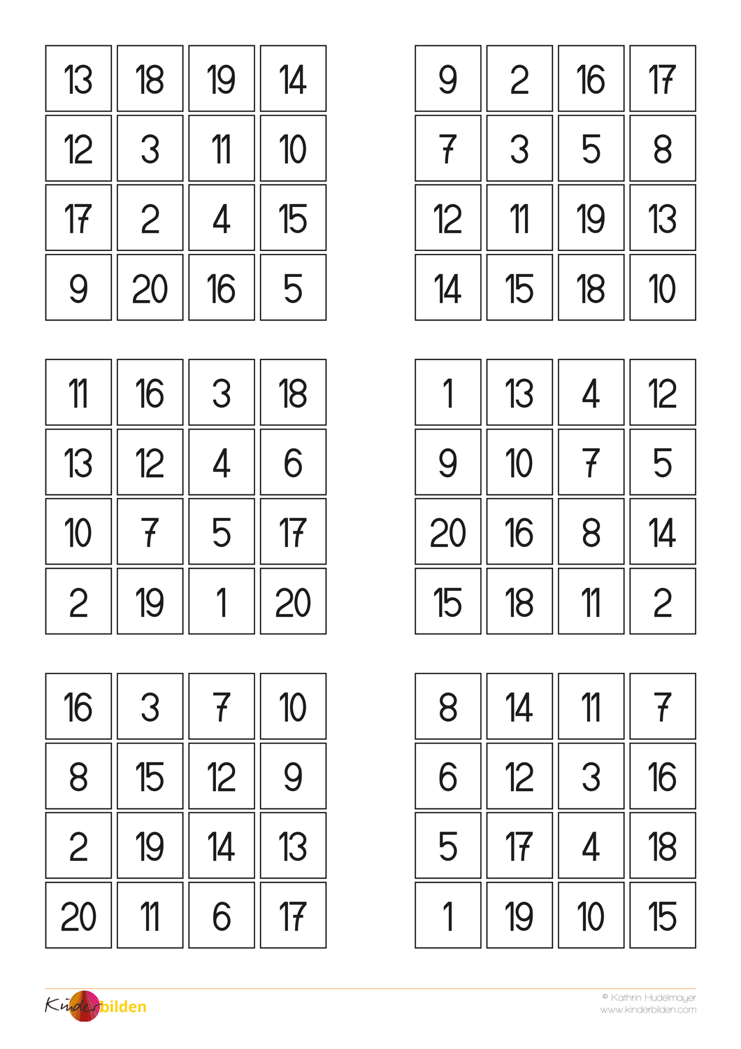 Bingo Vorlagen Fur Zr10 Und Zr20 Bingo Vorlage Bingo Fremdsprachenunterricht