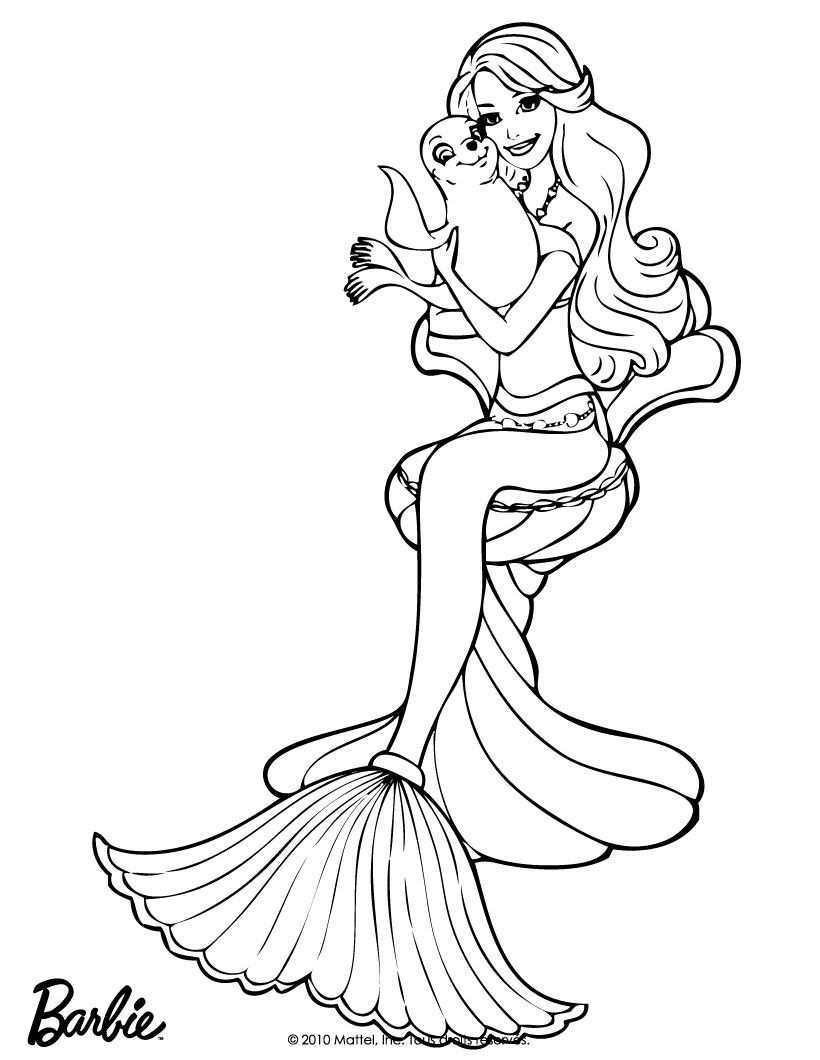 Ausmalbilder Gratis Meerjungfrau In 2020 Mermaid Coloring Pages Mermaid Coloring Barbie Coloring