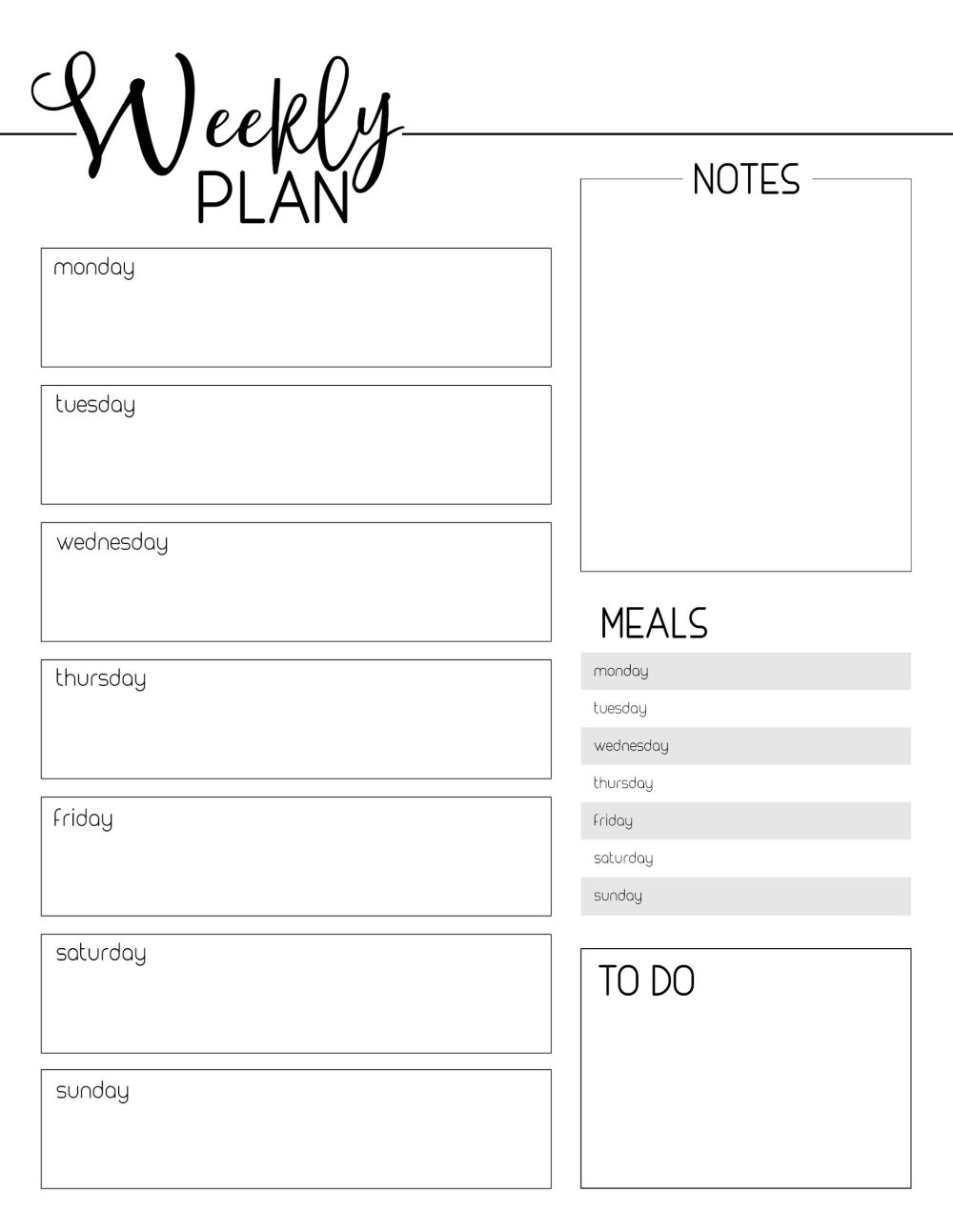 Weekly Planner Template Free Printable Paper Trail Design Weekly Planner Template Planner Template Monthly Planner Template