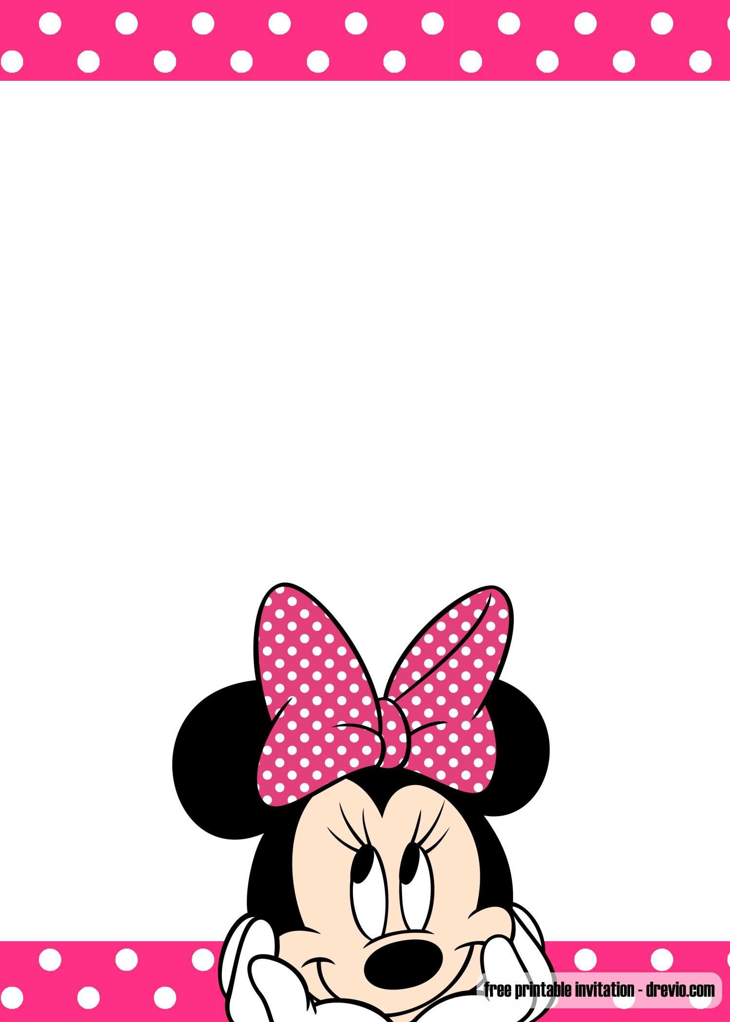 Baby Minnie Mouse Birthday Invitations Minnie Mouse Invitations Mickey Mouse Invitation Minnie Mouse Birthday Invitations