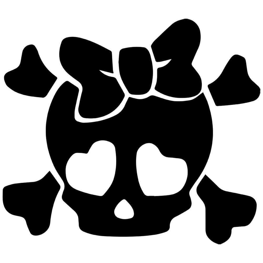 Girly Skull Google Zoeken Skull Stencil Skull Decal Girl Skull