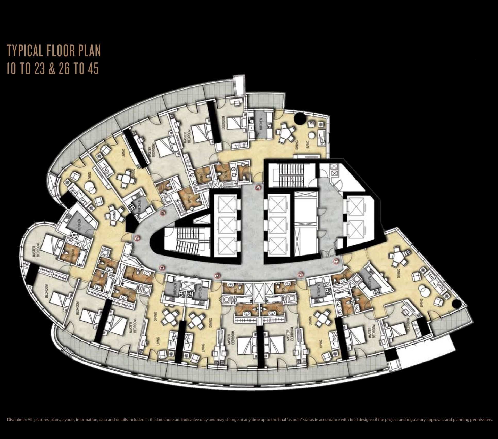 Paramount Damac Towers Floor Plans Downtown Dubai Uae Architectural Floor Plans Hotel Room Plan Hotel Plan