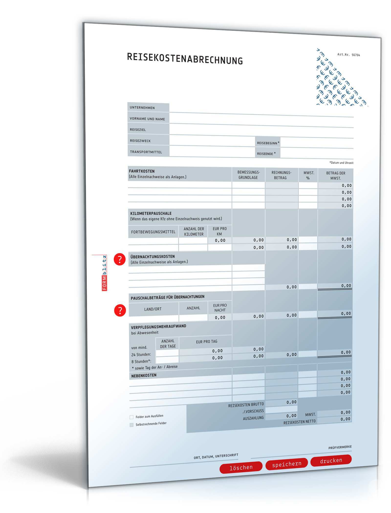 Reisekostenabrechnung 2014 De Tabelle Download
