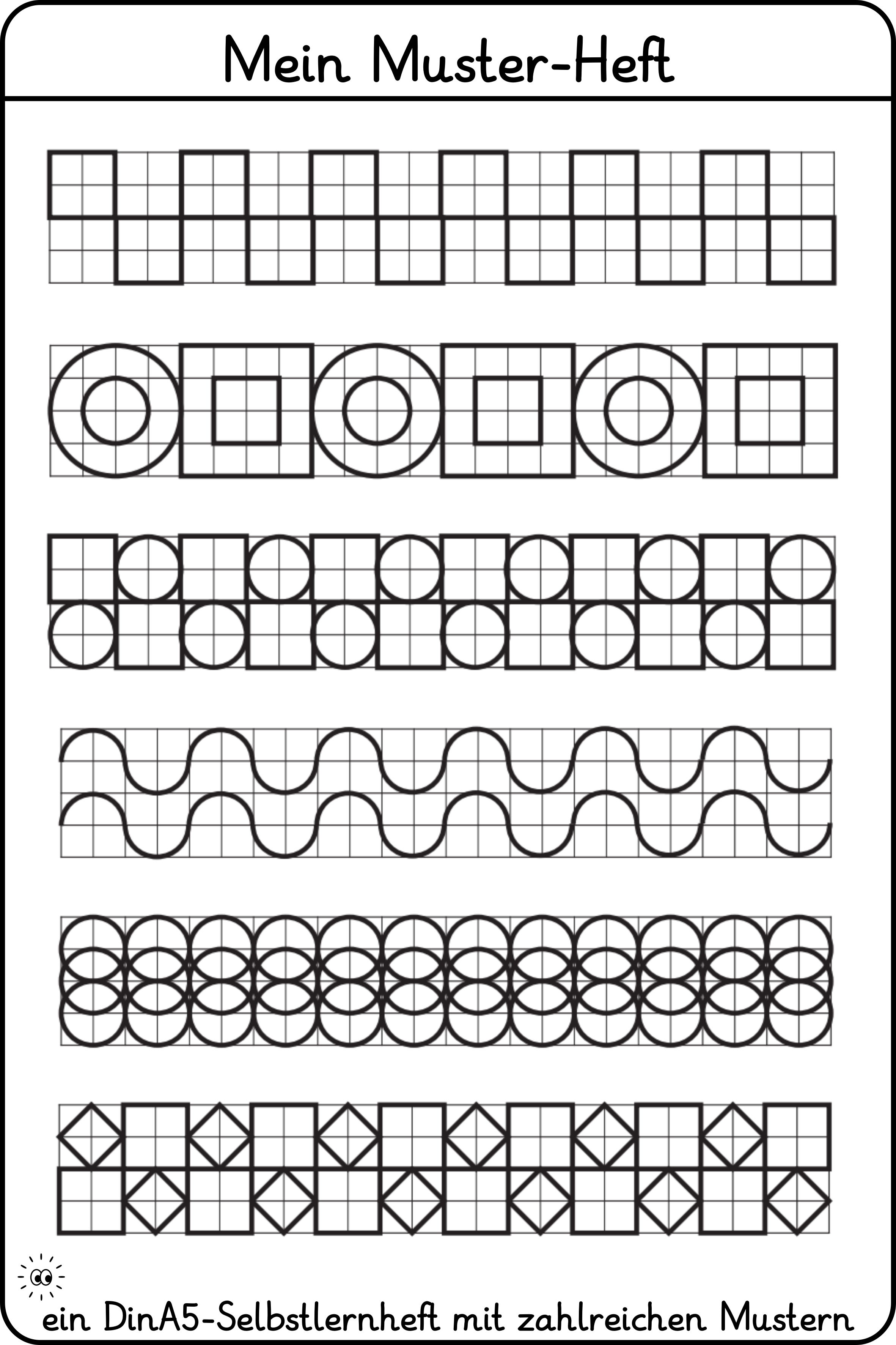 Mein Muster Heft Muster Zeichnen Muster Fortsetzen Muster Zahlenstrahl Lernen