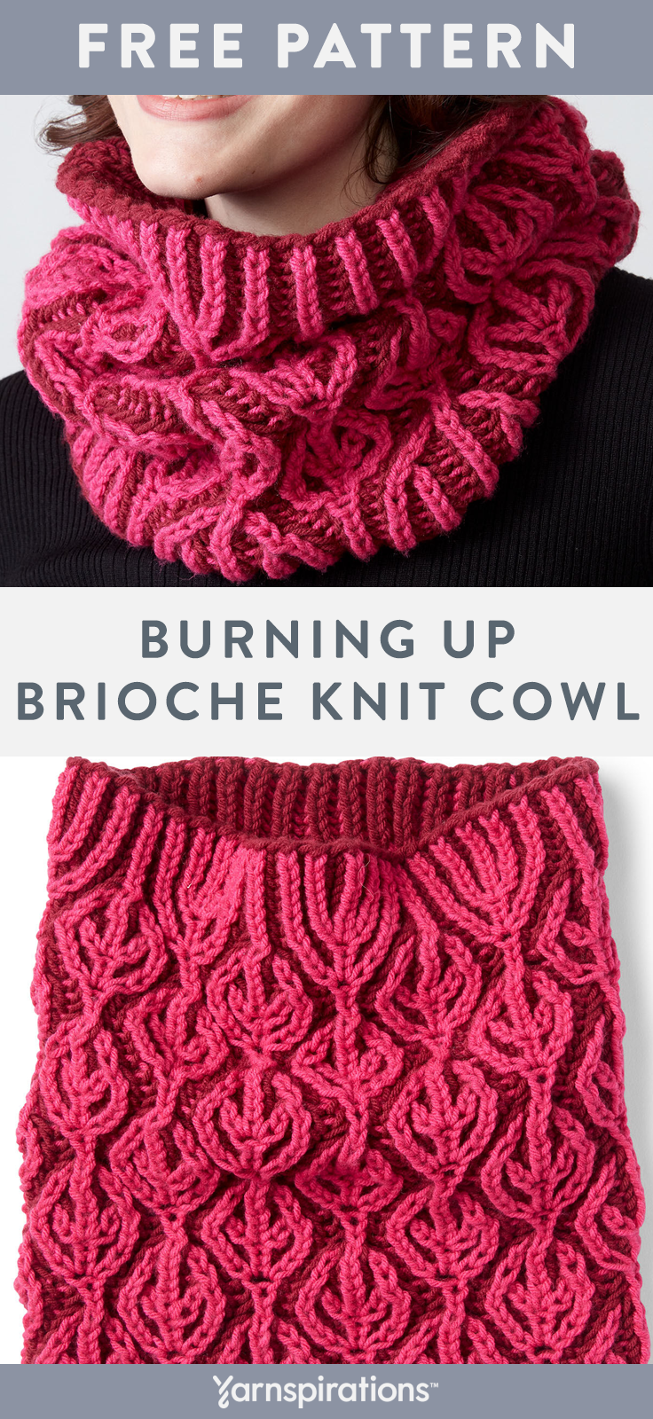 Caron Burning Up Crioche Knit Cowl Burning Caron Cowl Crioche Knit In 2020 Brioche Knitting Patterns Colorwork Knitting Colorwork Knitting Patterns