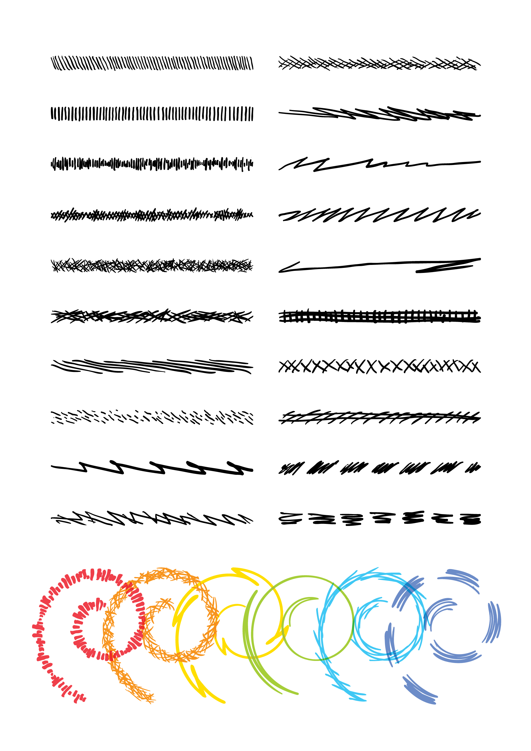 100 Adobe Illustrator Pinsel Fur Skizzenartige Strichzeichnungen Strichzeichnung Illustrator Vektorgrafik