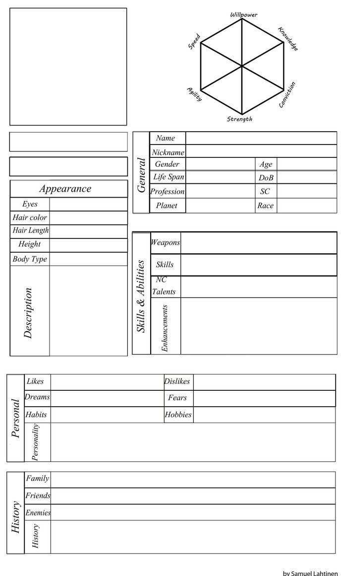 Character Profiles Character Template Book Writing Tips Character Sheet Template