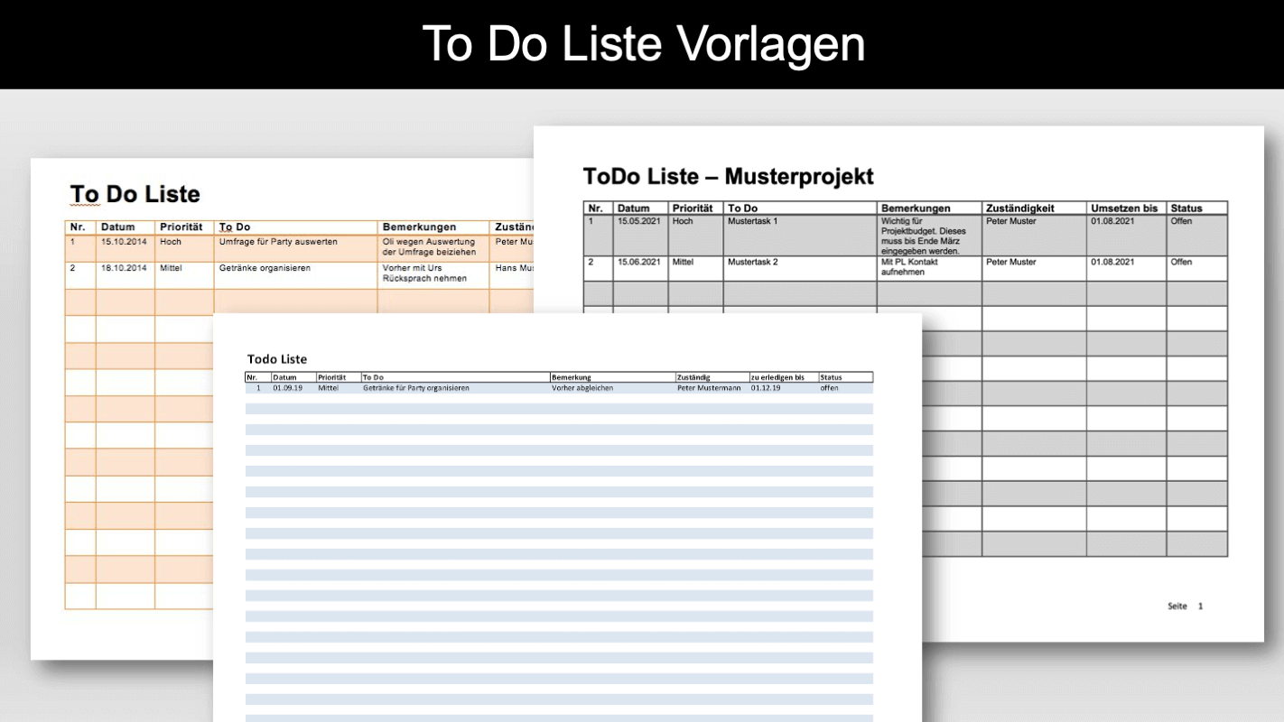 To Do Liste Vorlage Word Excel Kostenlos Downloaden