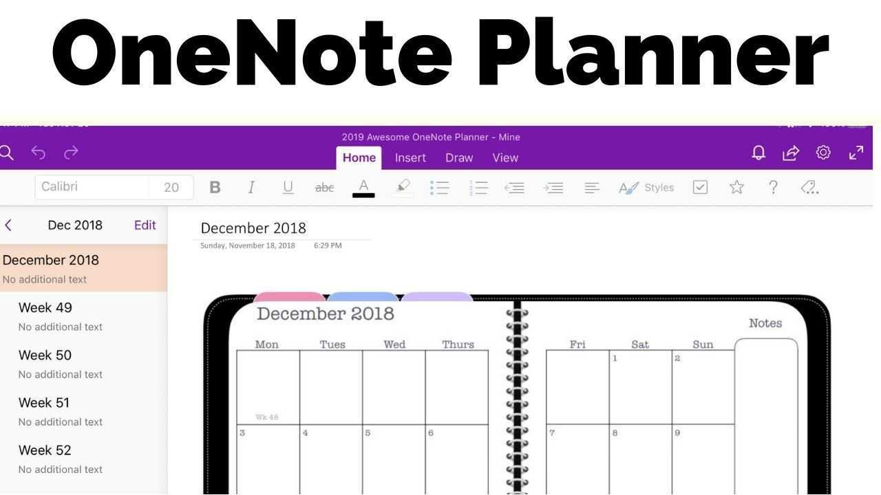 Onenote Planner The Awesome Planner For Microsoft Onenote One Note Microsoft Onenote Template Bullet Journal Onenote