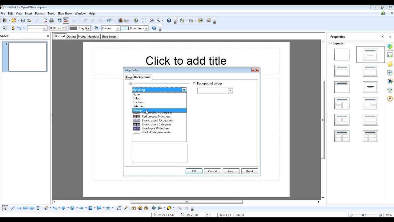 How To Change The Slide Background In Openoffice Impress Youtube