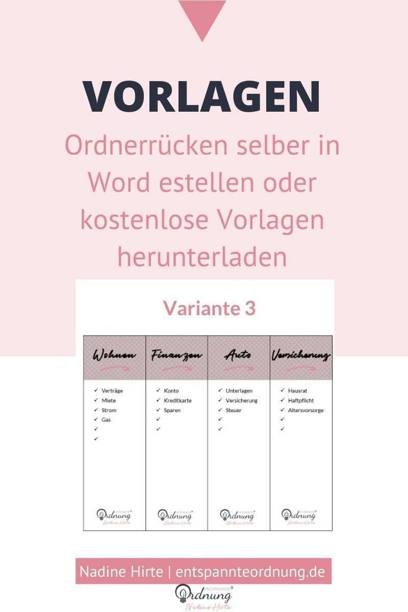 Ordnerrucken Word Pdf Kostenlose Vorlage Zum Download Ordnerrucken Word Ordnerrucken Ordnerrucken Vorlage