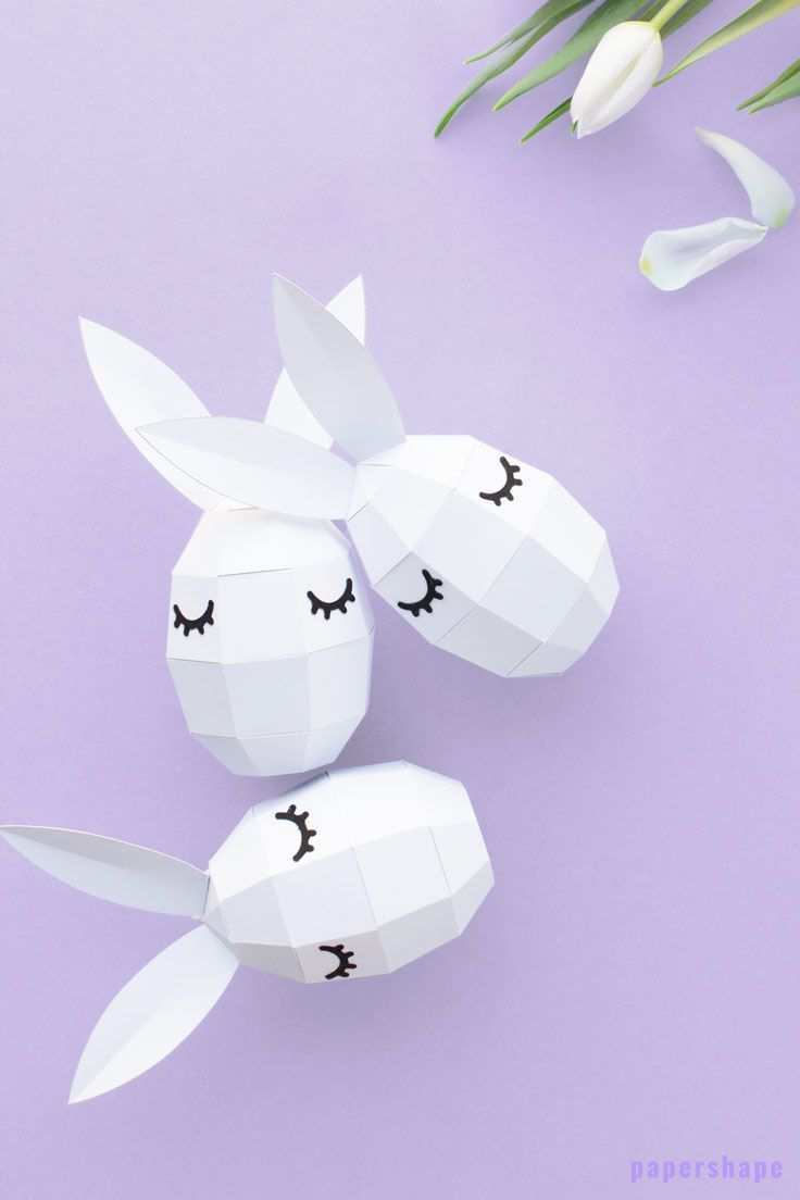 Ostereier Basteln Mit Papier Mit Vorlage Easter Paper Crafts Paper Bunny Easter Diy
