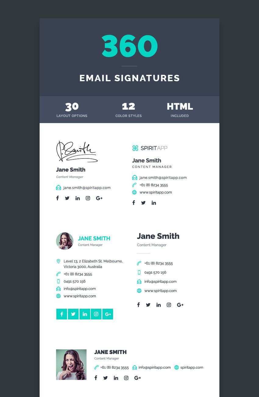 12 Professional Email Signature Templates With Unique Designs Email Signature Templates Email Signature Design Email Signatures