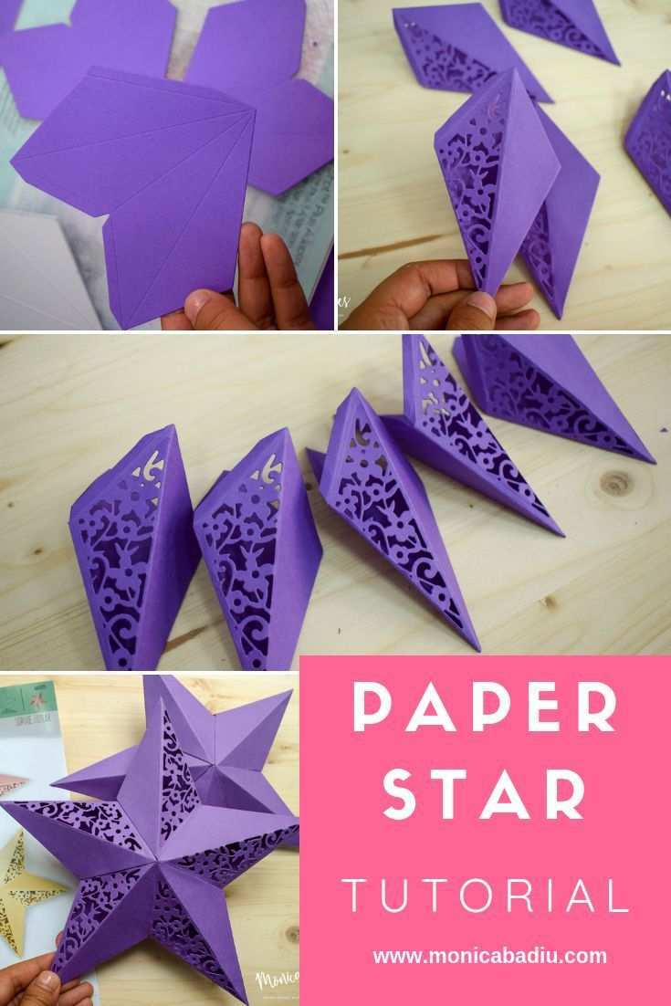 Hubsches 3d Paper Star Tutorial Diy Papier Origami Ideen Paper Crafts Diy Tutorials Paper Stars 3d Paper Star