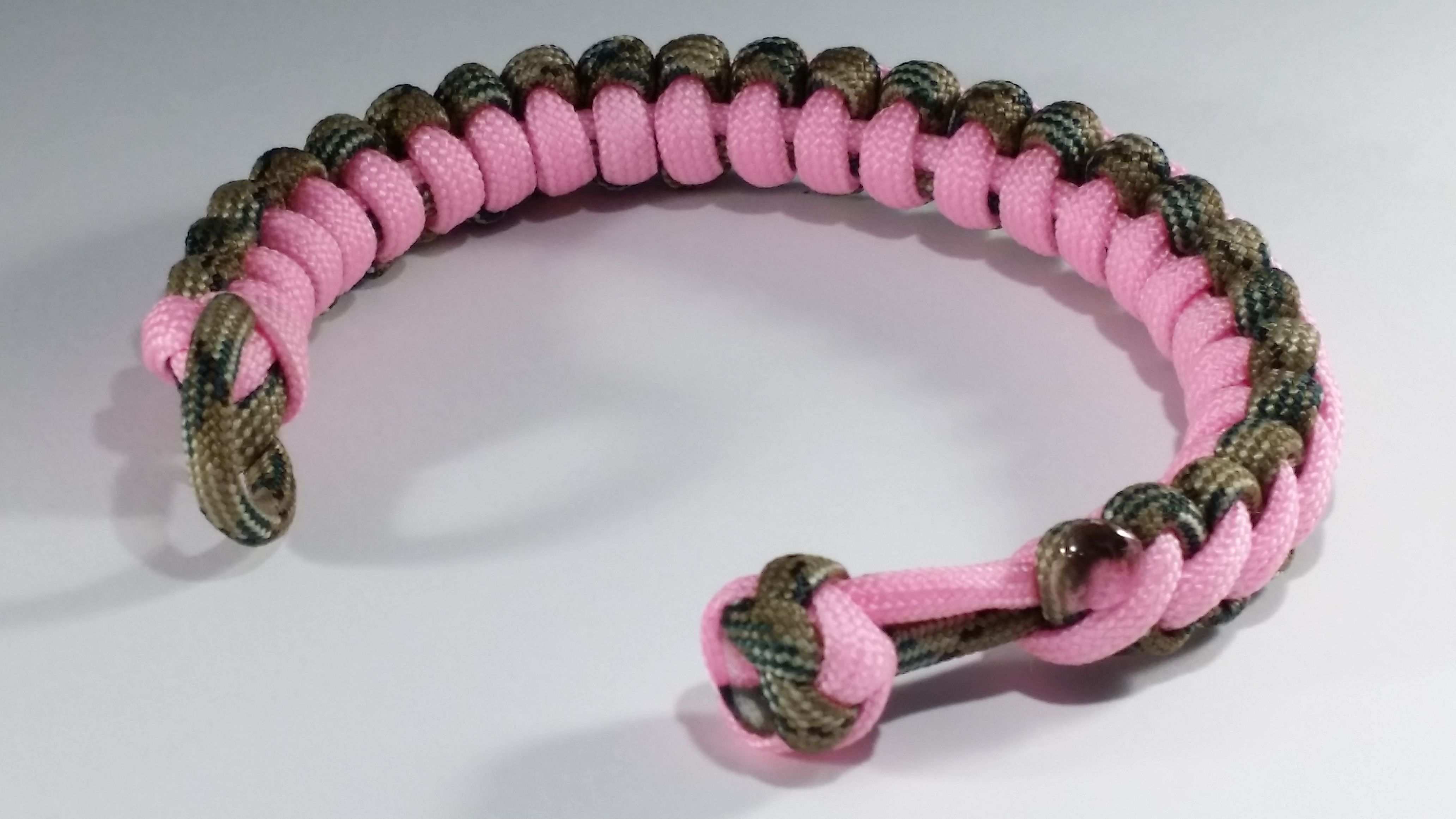 Paracord Armband Paracord 550 Typ Iii Muster Curling Millipede Rosa Tarnfarben Eigene Herstellung Paracord Bracelet Paracord 550 Type Iii Pattern C